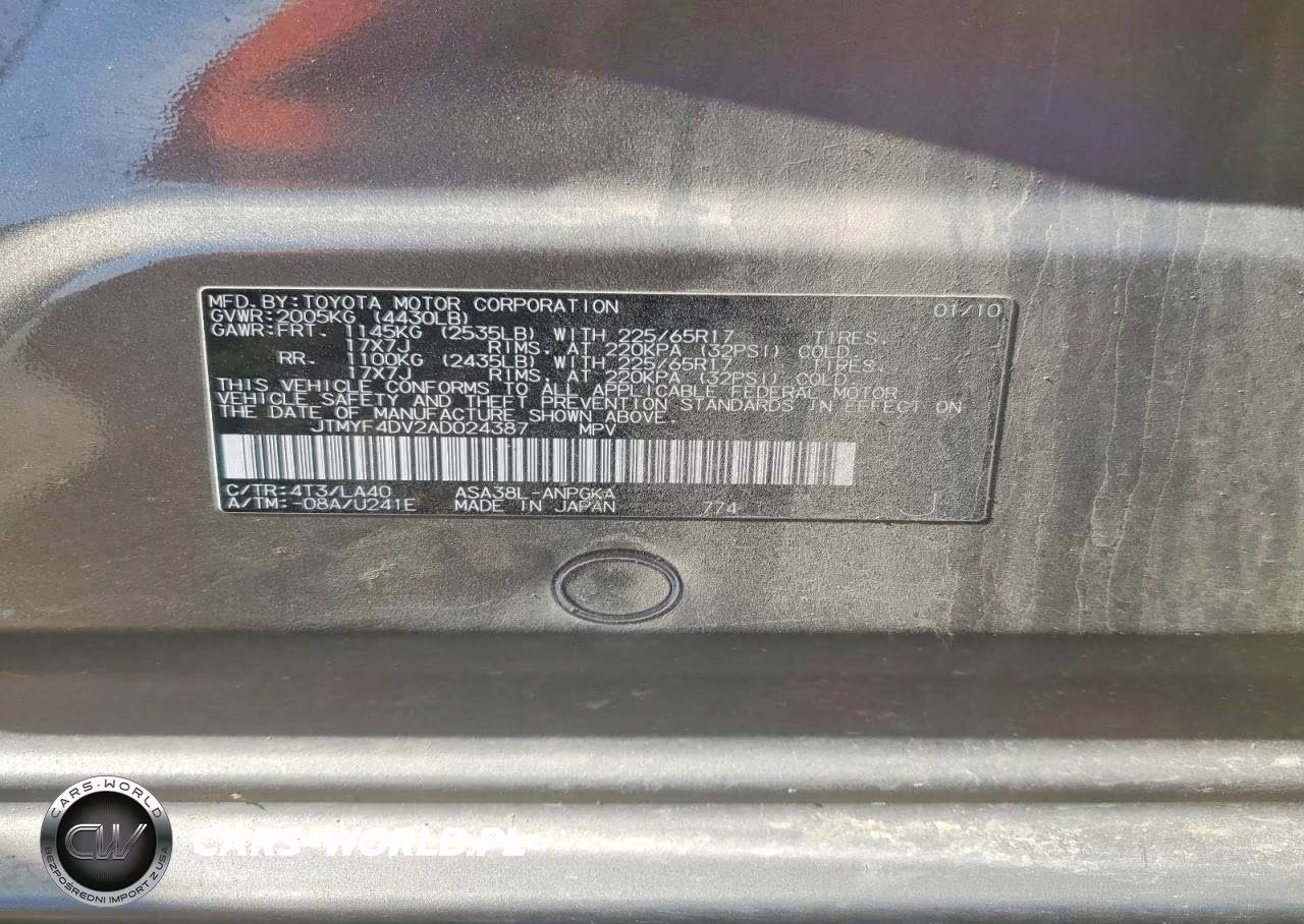2010 Toyota Rav4 VIN:JTMYF4DV2AD024387 - 12