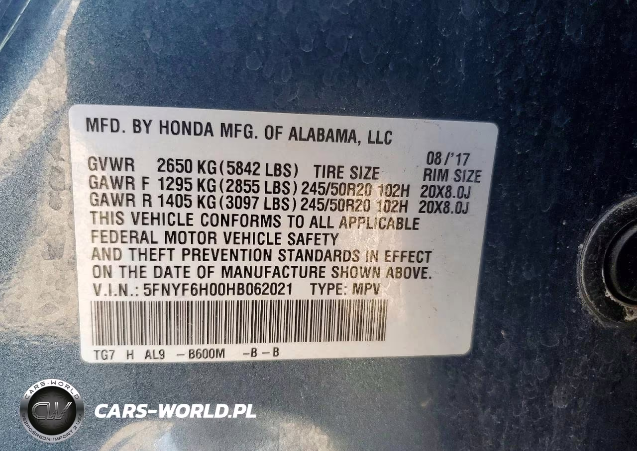 2017 Honda Pilot Elite VIN:5FNYF6H00HB062021 - 12
