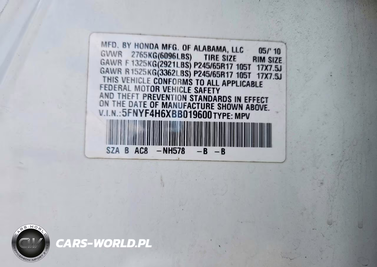 2011 Honda Pilot Exl VIN:5FNYF4H6XBB019600 - 12