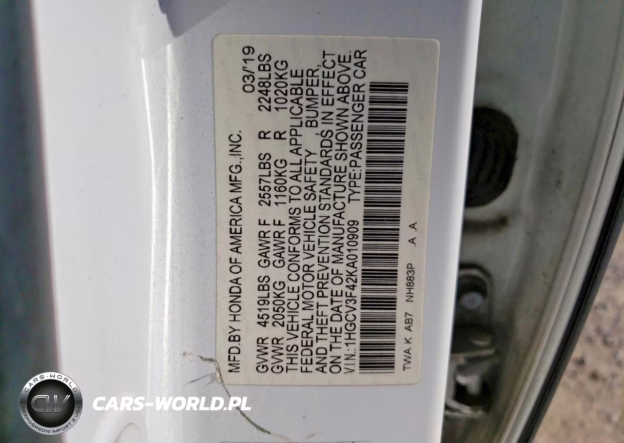 2011 Volvo Accord Hybrid VIN:1HGCV3F42KA010909 - 13