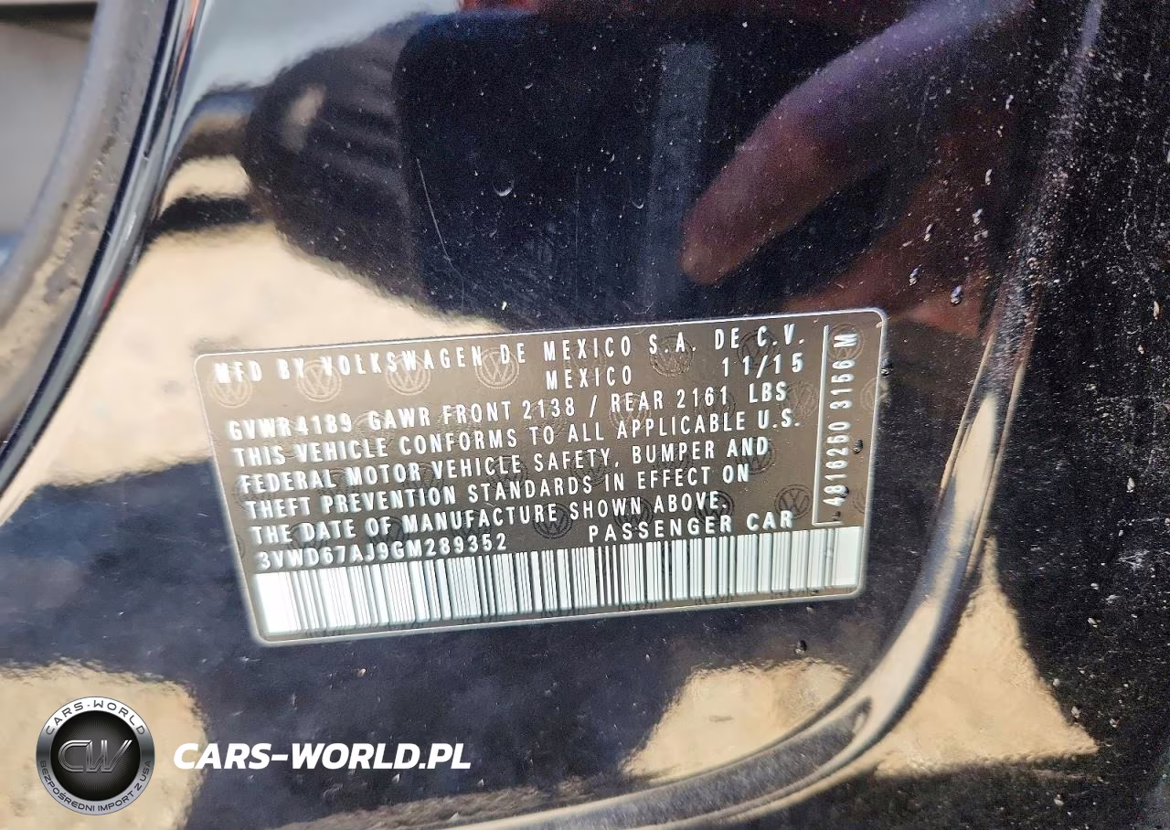 2016 Volkswagen Jetta Se VIN:3VWD67AJ9GM289352 - 12