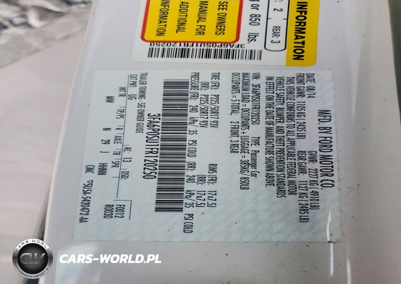 2015 Ford Fusion Titanium Phev VIN:3FA6P0SU1FR120250 - 12