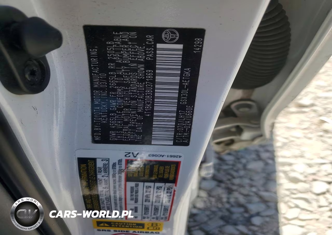 2011 Toyota Avalon Base VIN:4T1BK3DB3BU371869 - 12
