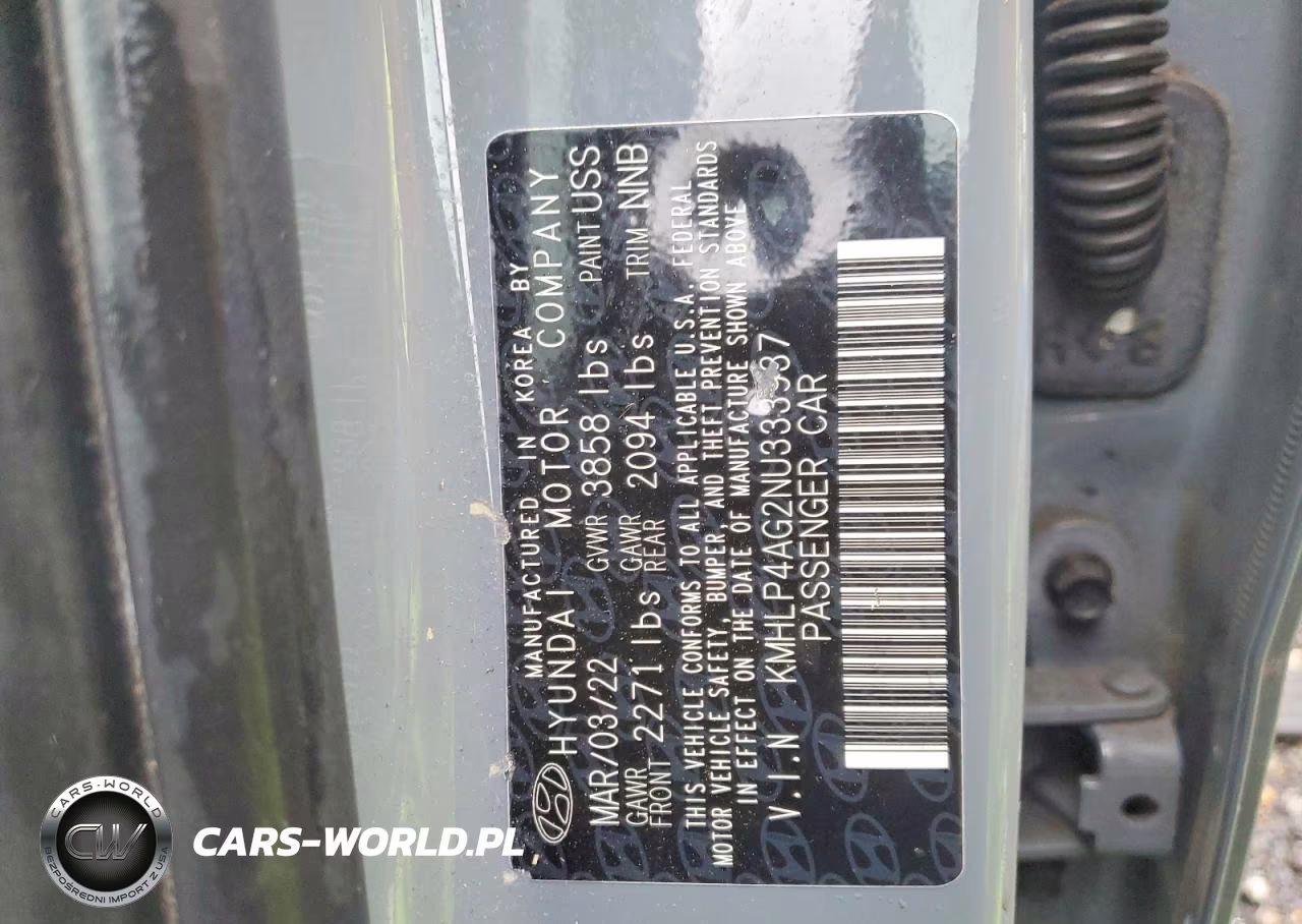 2022 Hyundai Elantra Limited VIN:KMHLP4AG2NU333937 - 12