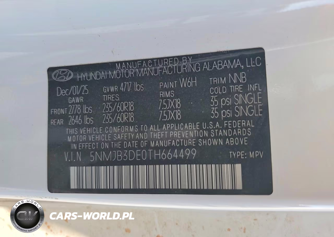 2026 Hyundai Tucson Sel VIN:5NMJB3DE0TH664499 - 13