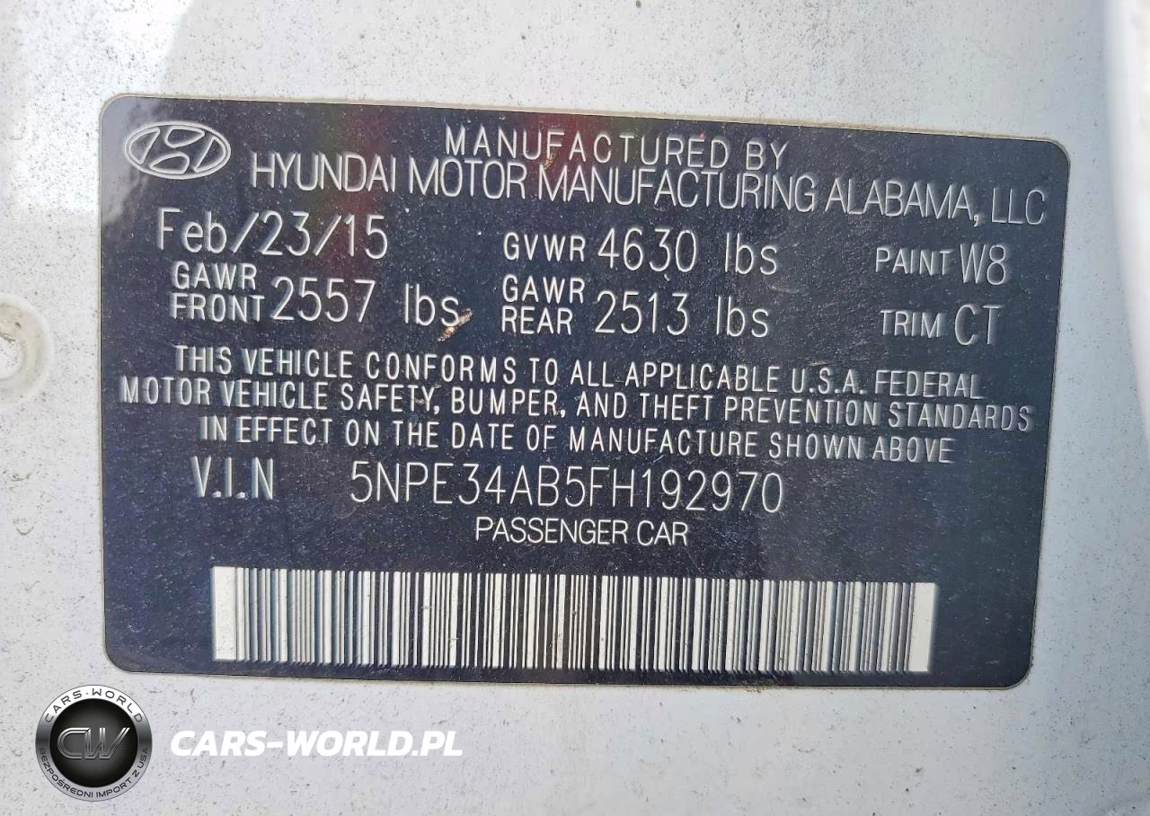 2015 Hyundai Sonata Sport 2.0T VIN:5NPE34AB5FH192970 - 12