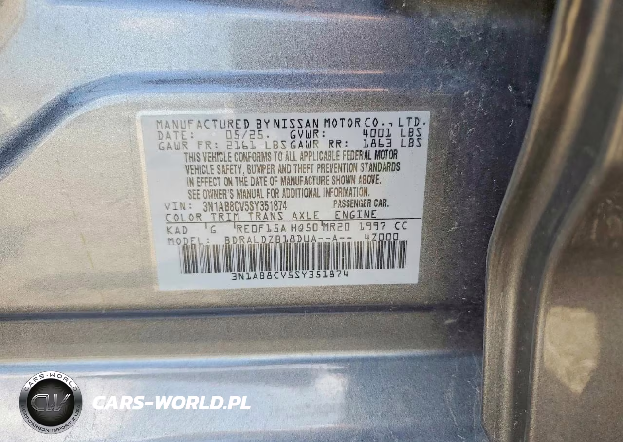 2025 Nissan Sentra Sv VIN:3N1AB8CV5SY351874 - 12
