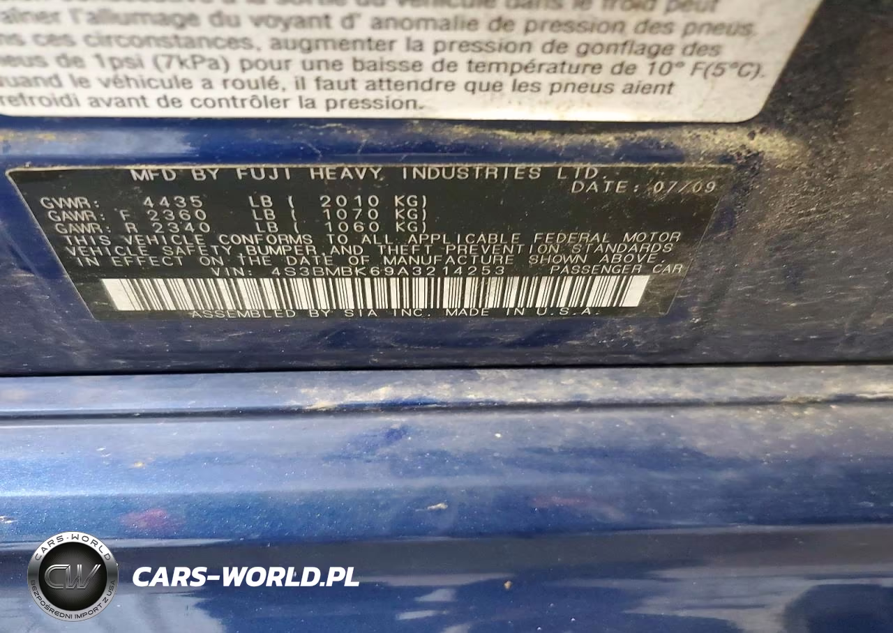 2010 Subaru Legacy 2.5I Limited VIN:4S3BMBK69A3214253 - 12