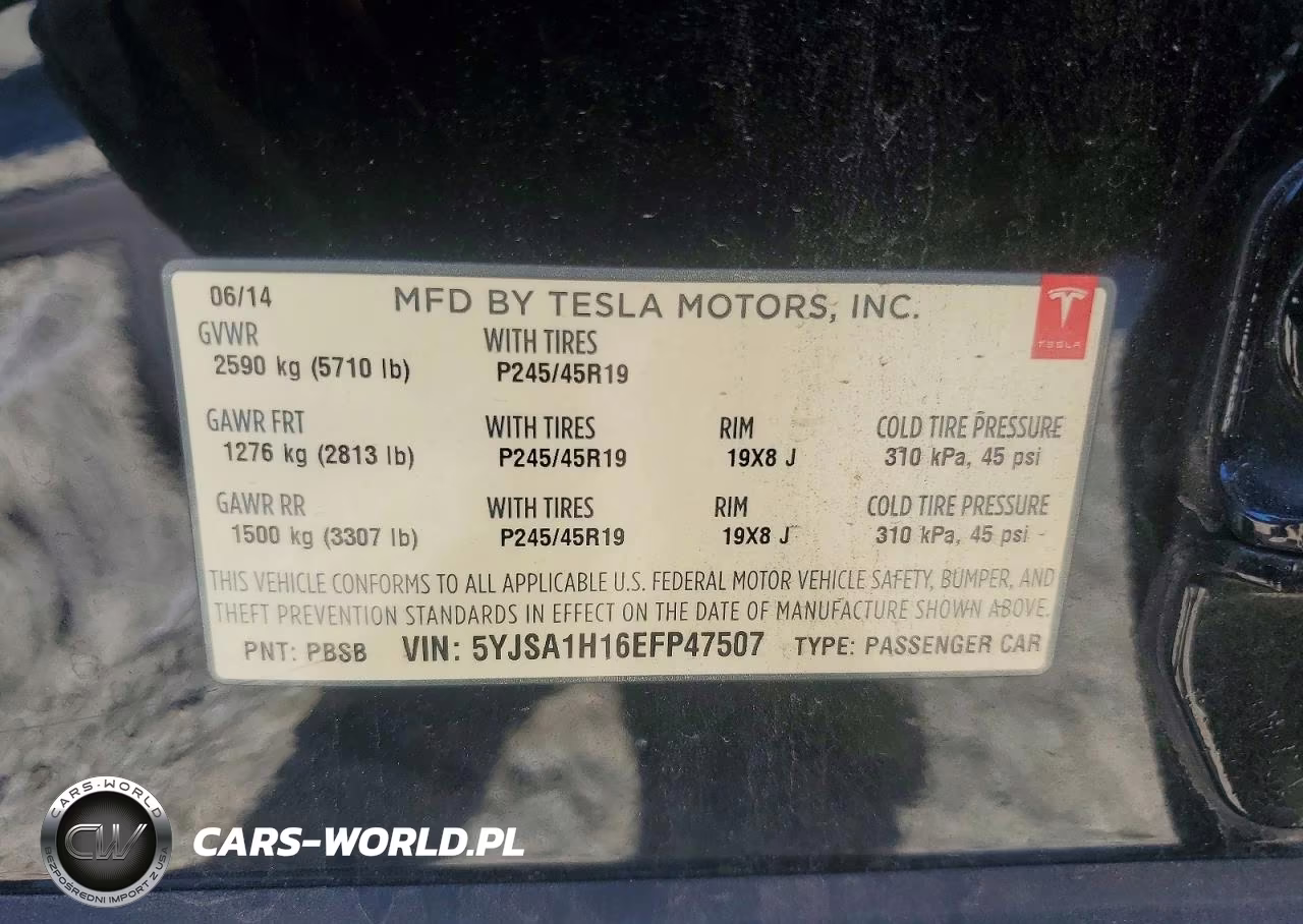 2014 Tesla Model S VIN:5YJSA1H16EFP47507 - 12