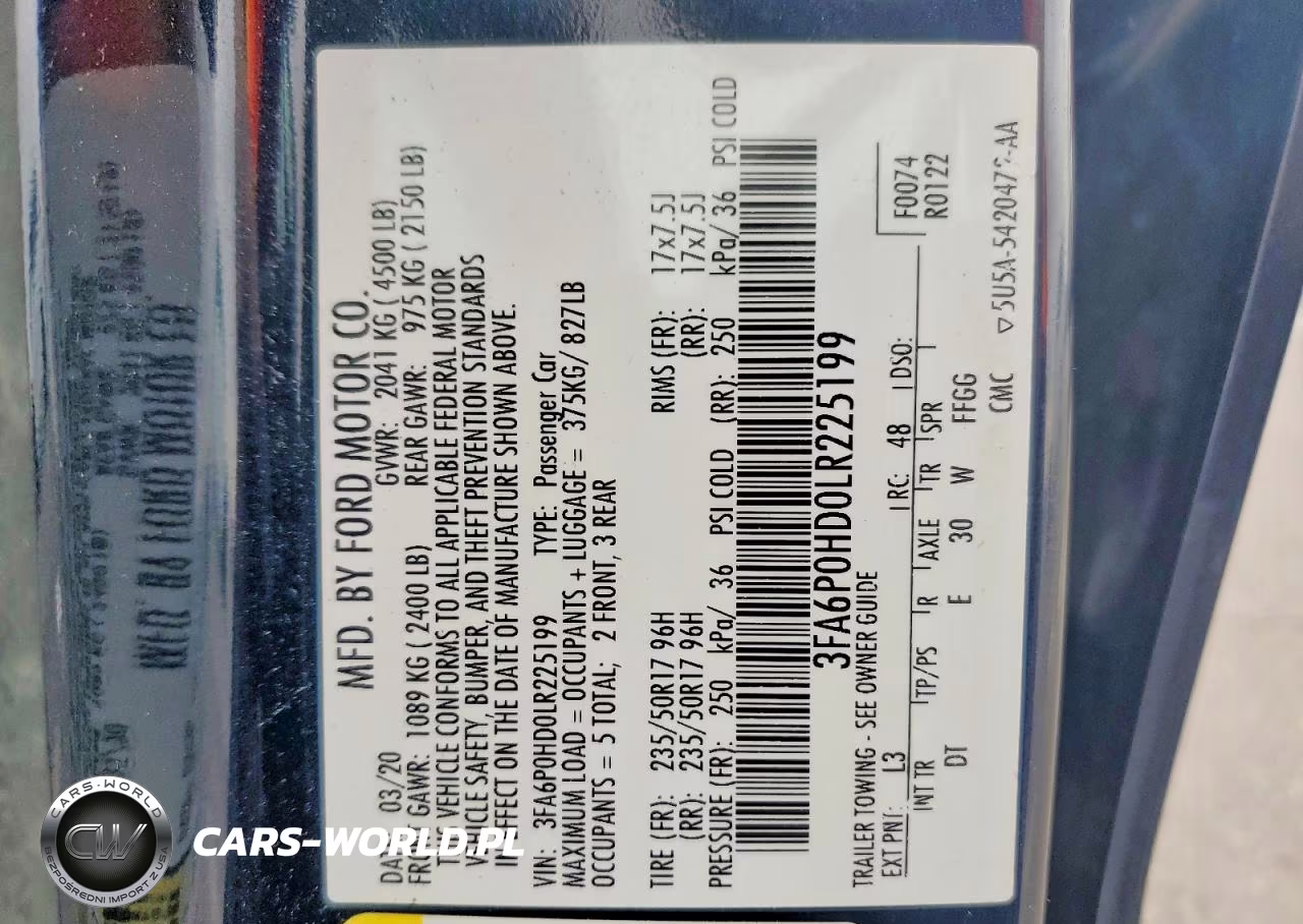 2020 Ford Fusion Se VIN:3FA6P0HD0LR225199 - 12