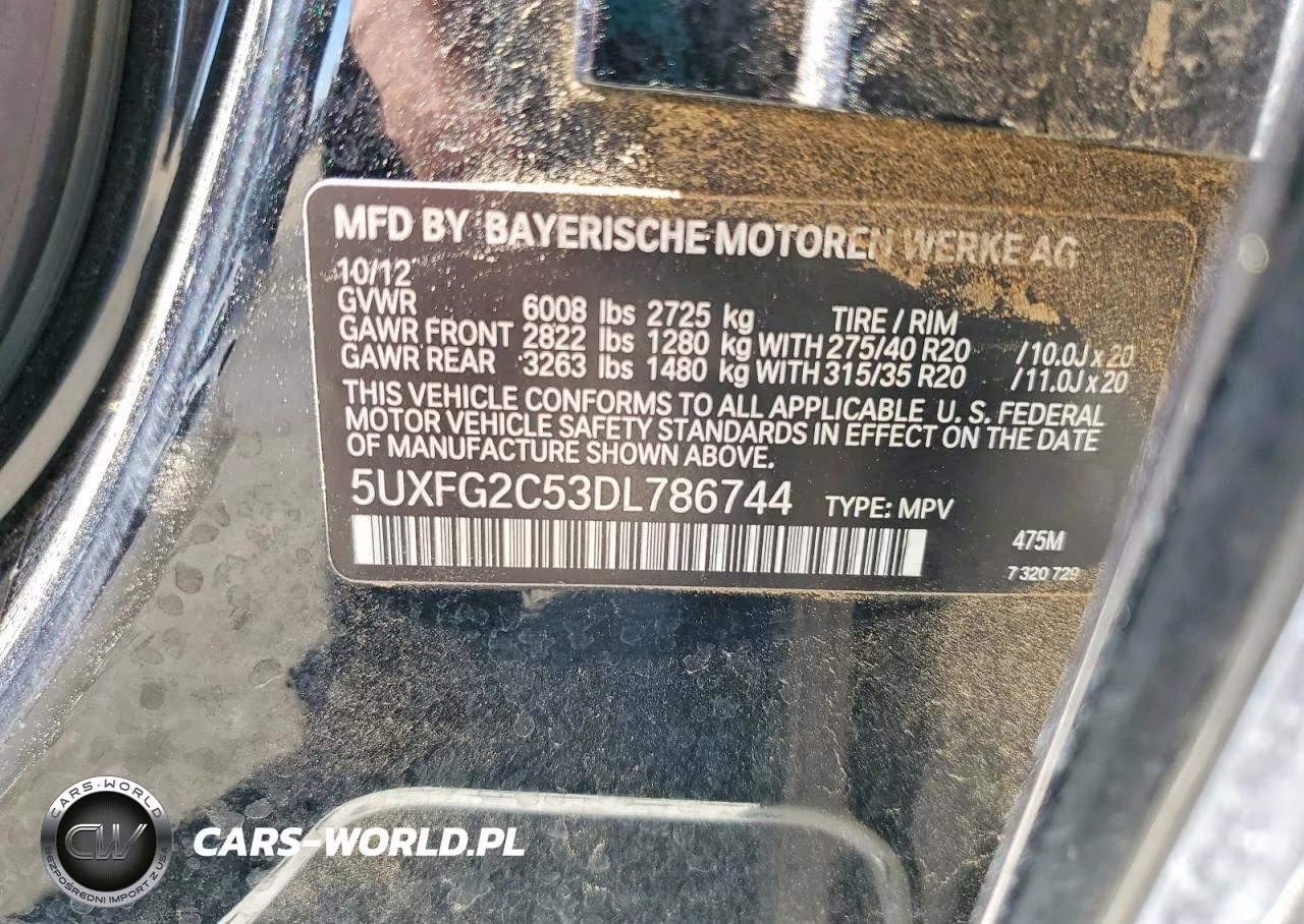 2013 BMW X6 xDrive35I VIN:5UXFG2C53DL786744 - 13