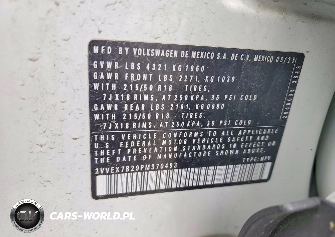 2023 Volkswagen Taos Se VIN:3VVEX7B29PM370493 - 14