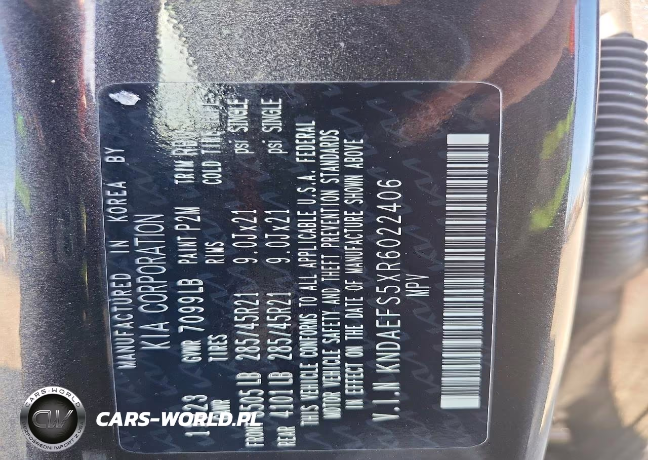 2024 Kia Ev9 Gt Line VIN:KNDAEFS5XR6022406 - 13
