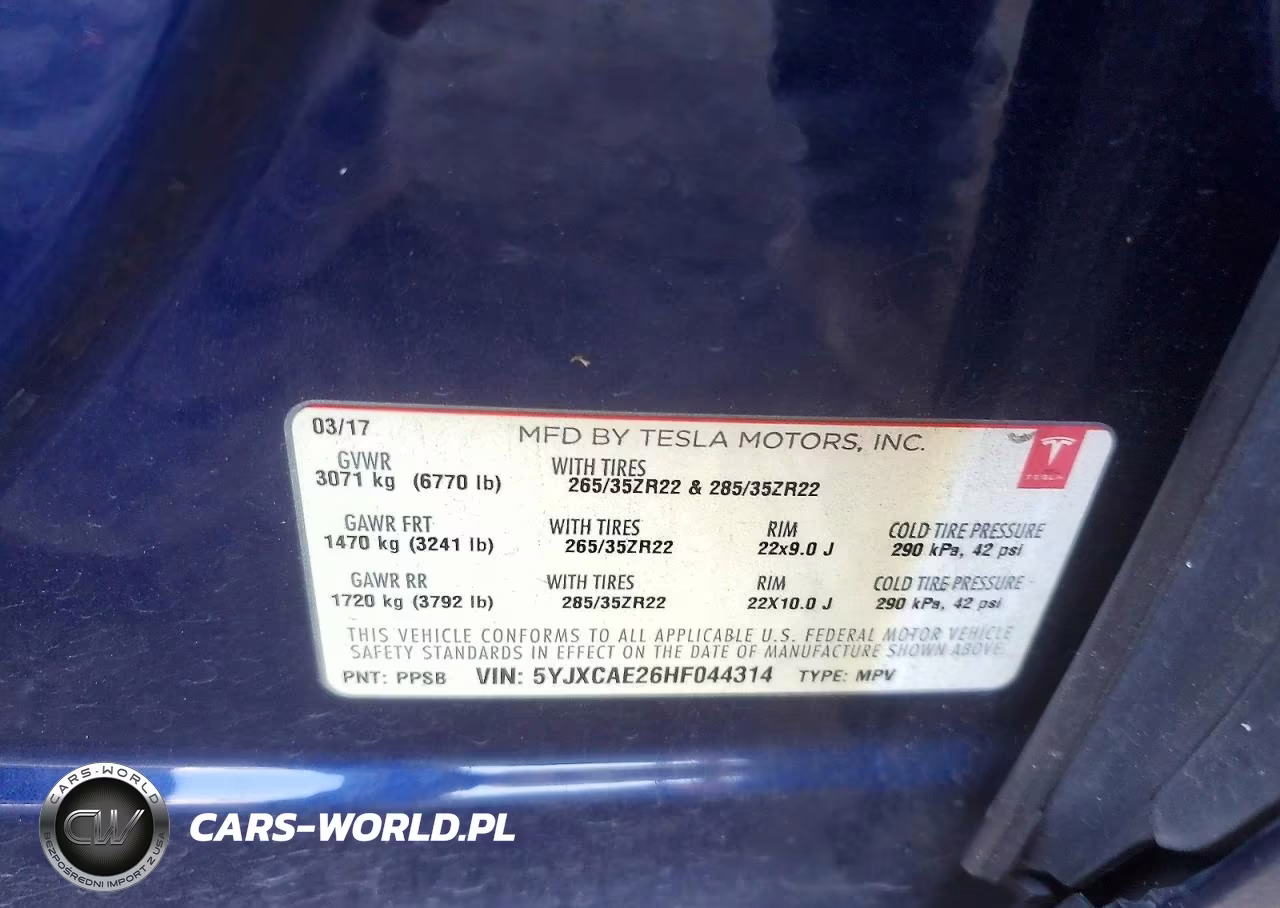 2017 Tesla Model X VIN:5YJXCAE26HF044314 - 12