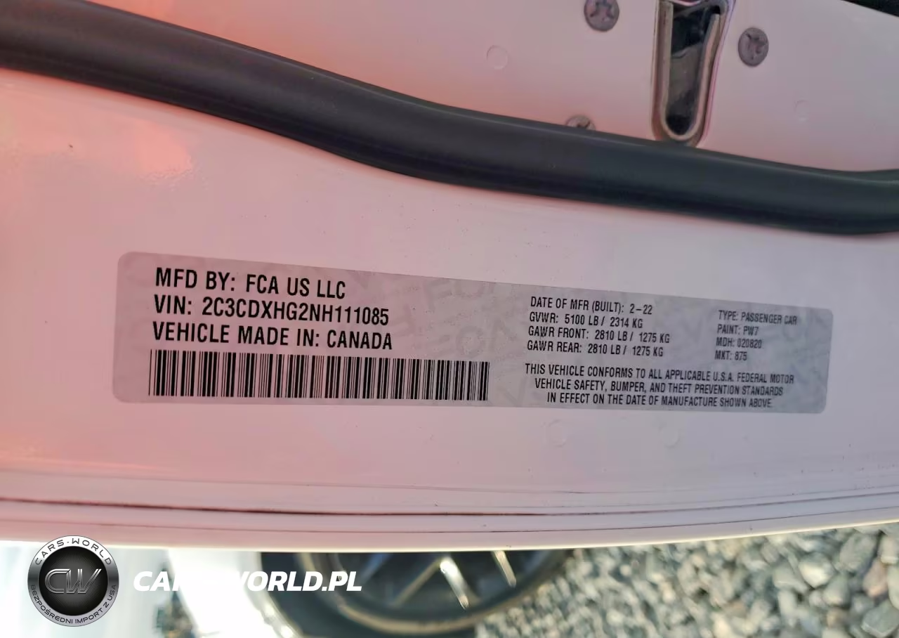 2022 Dodge Charger Gt VIN:2C3CDXHG2NH111085 - 12