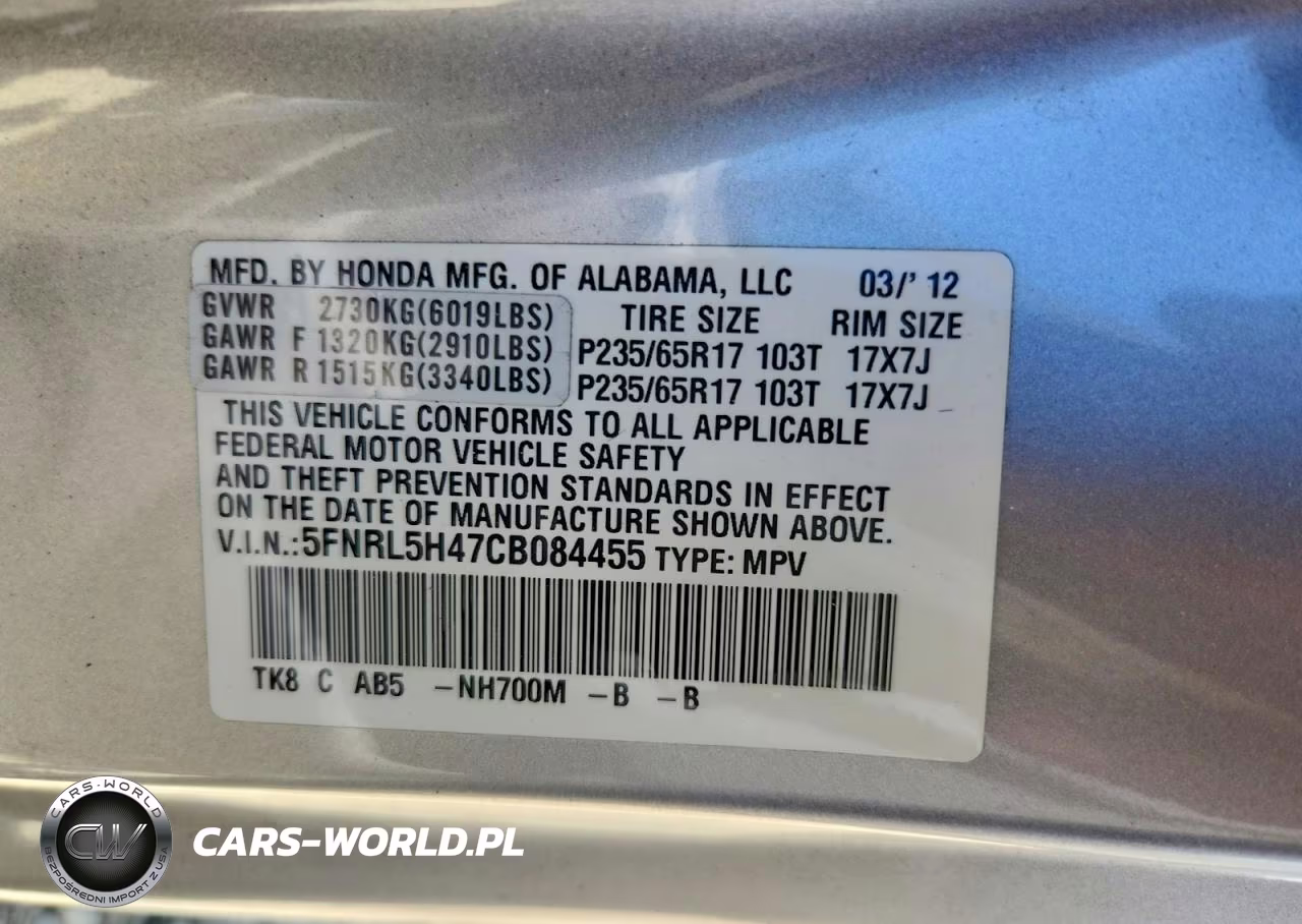 2012 Honda Odyssey Ex VIN:5FNRL5H47CB084455 - 13