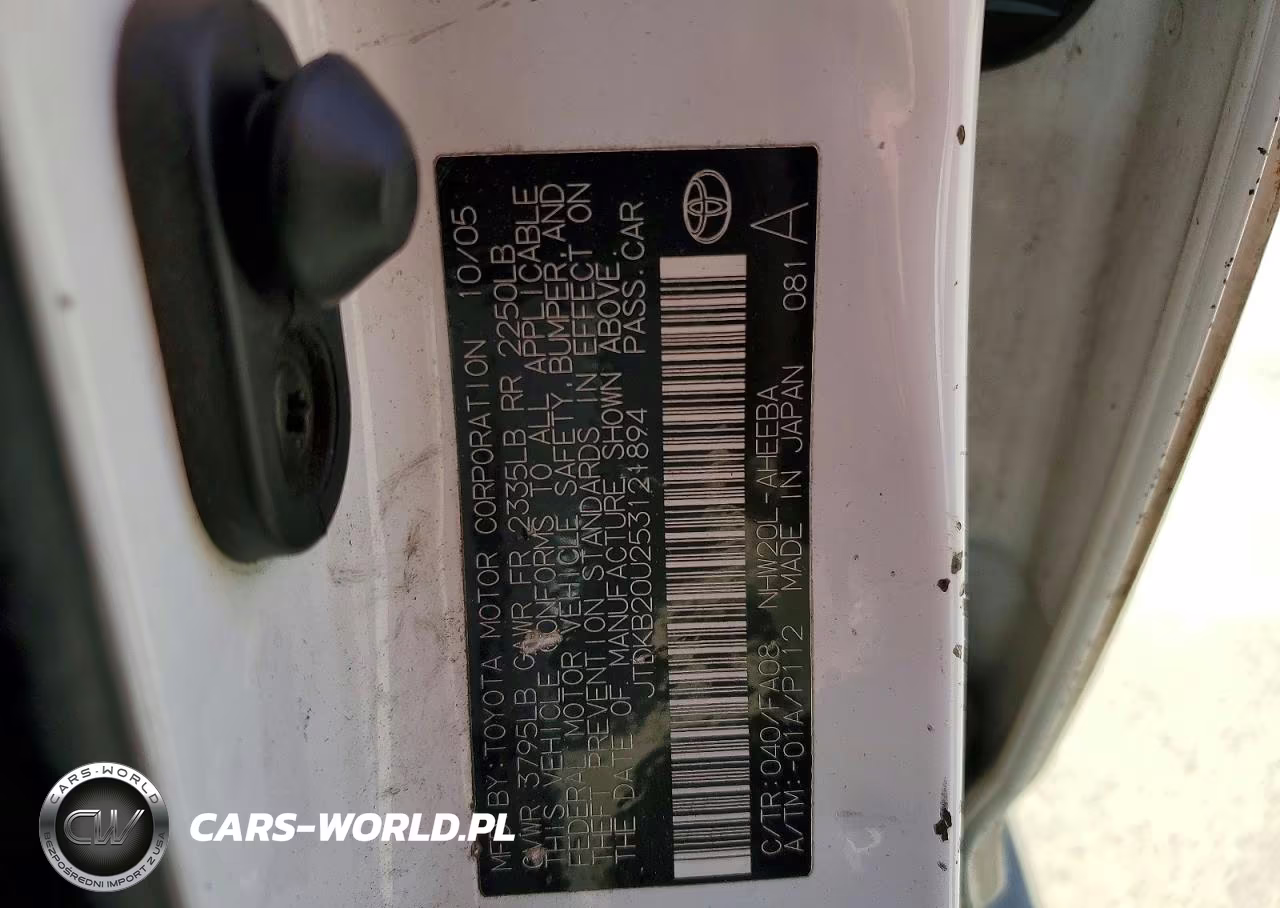 2005 Toyota Prius Base VIN:JTDKB20U253121894 - 12