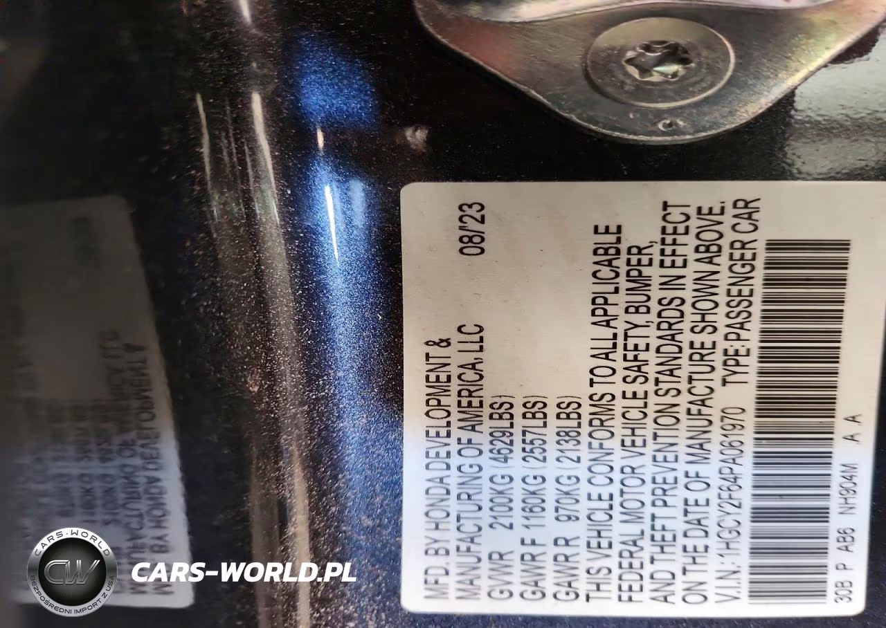 2023 Honda Accord Hybrid Exl VIN:1HGCY2F64PA061970 - 12