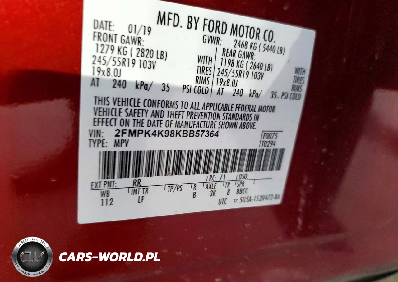 2019 Ford Edge Titanium VIN:2FMPK4K98KBB57364 - 14
