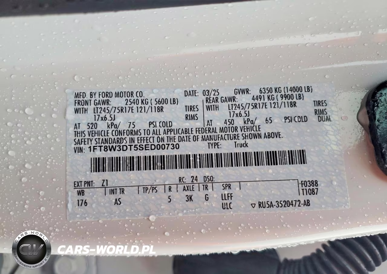 2025 Ford F350 Super Duty VIN:1FT8W3DT5SED00730 - 13