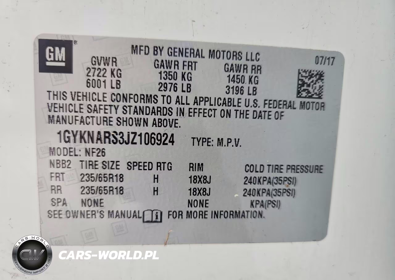2018 Cadillac Xt5 VIN:1GYKNARS3JZ106924 - 13