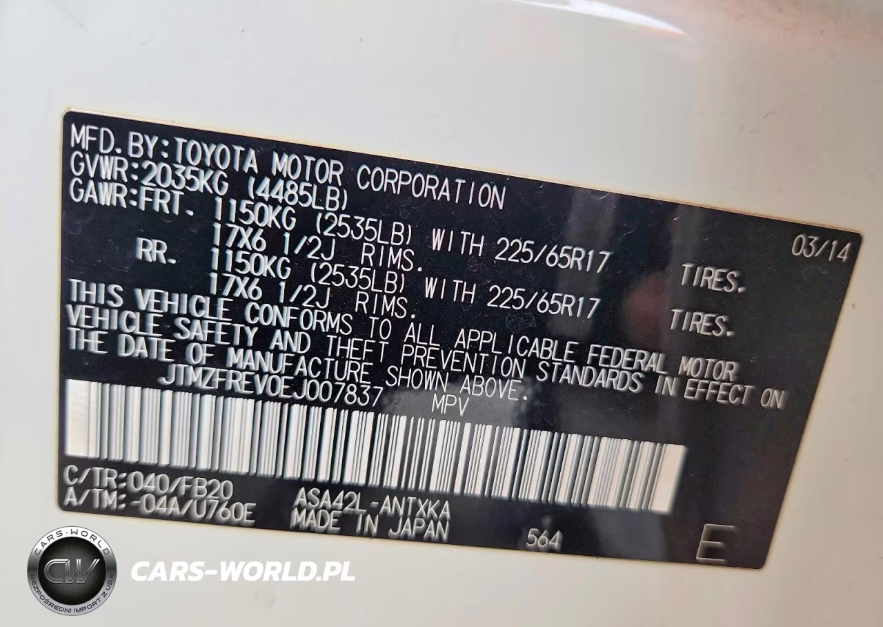 2014 Toyota Rav4 Le VIN:JTMZFREV0EJ007837 - 13