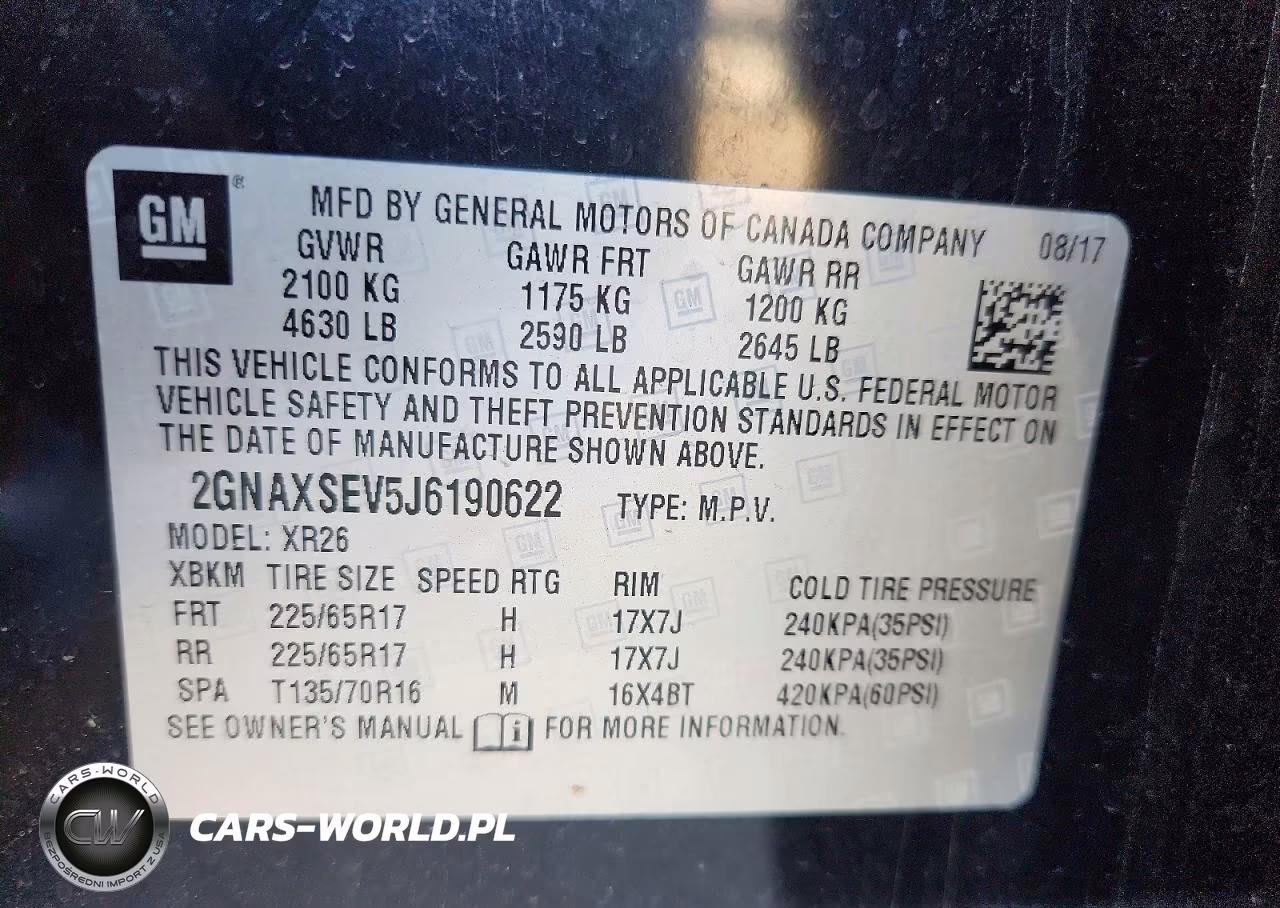 2018 Chevrolet Equinox Lt VIN:2GNAXSEV5J6190622 - 12