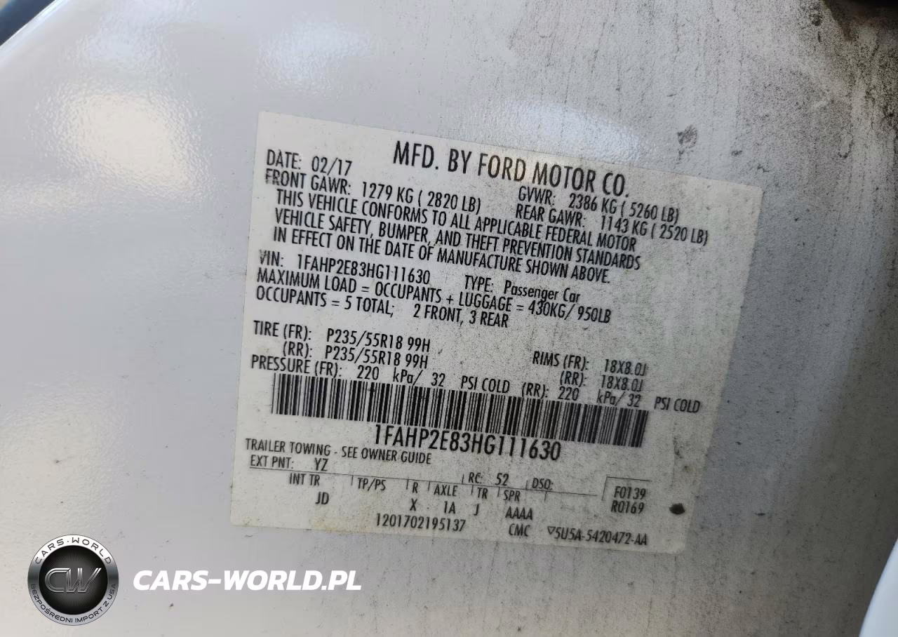 2017 Ford Taurus Sel VIN:1FAHP2E83HG111630 - 13