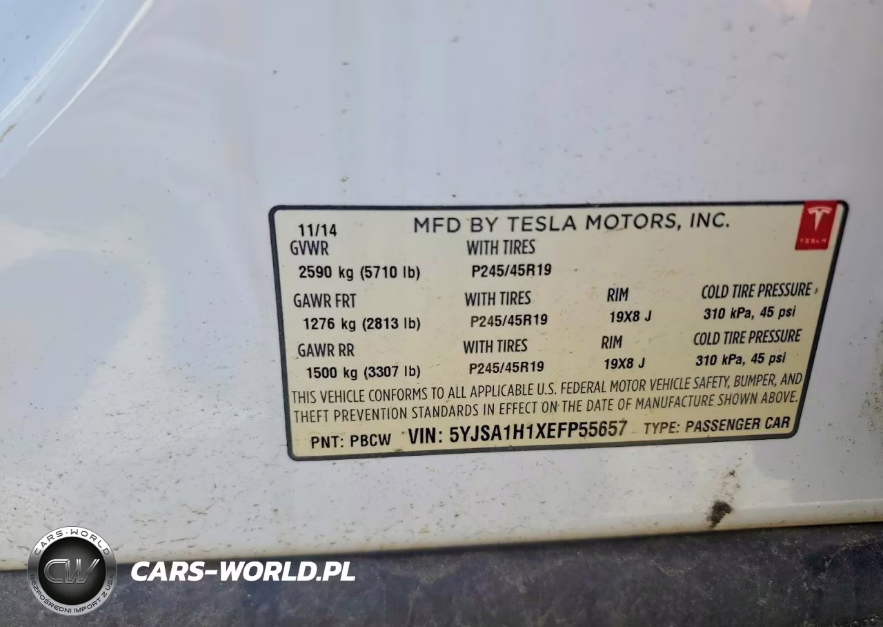 2014 Tesla Model S VIN:5YJSA1H1XEFP55657 - 13