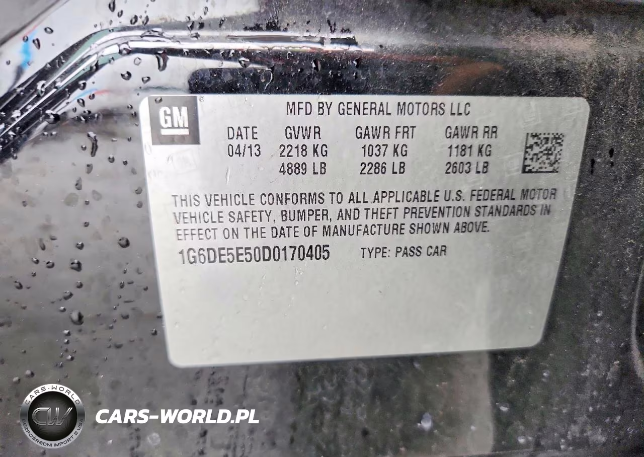 2013 Cad Cts Luxury Collection VIN:1G6DE5E50D0170405 - 12