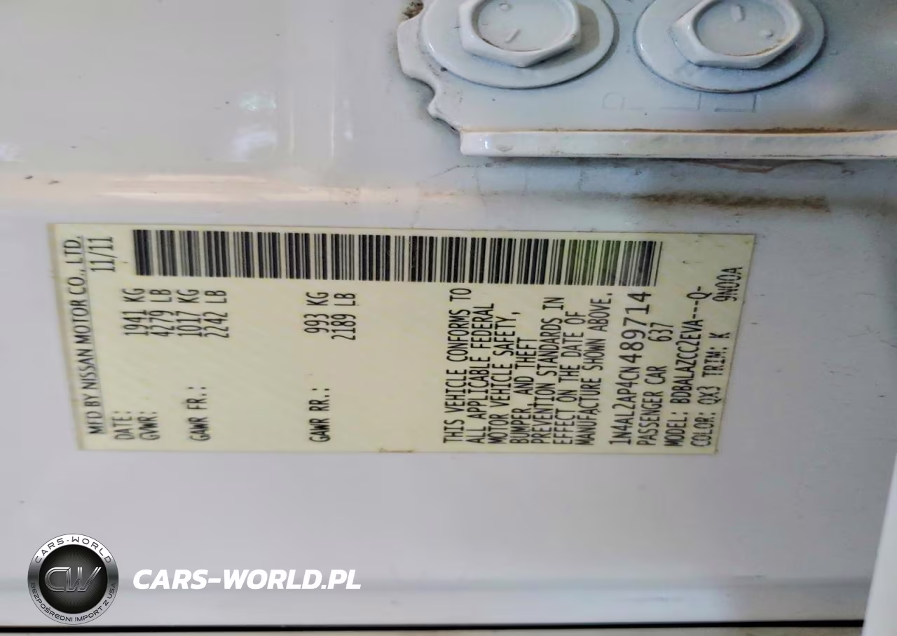 2012 Nissan Altima 2.5 VIN:1N4AL2AP4CN489714 - 12