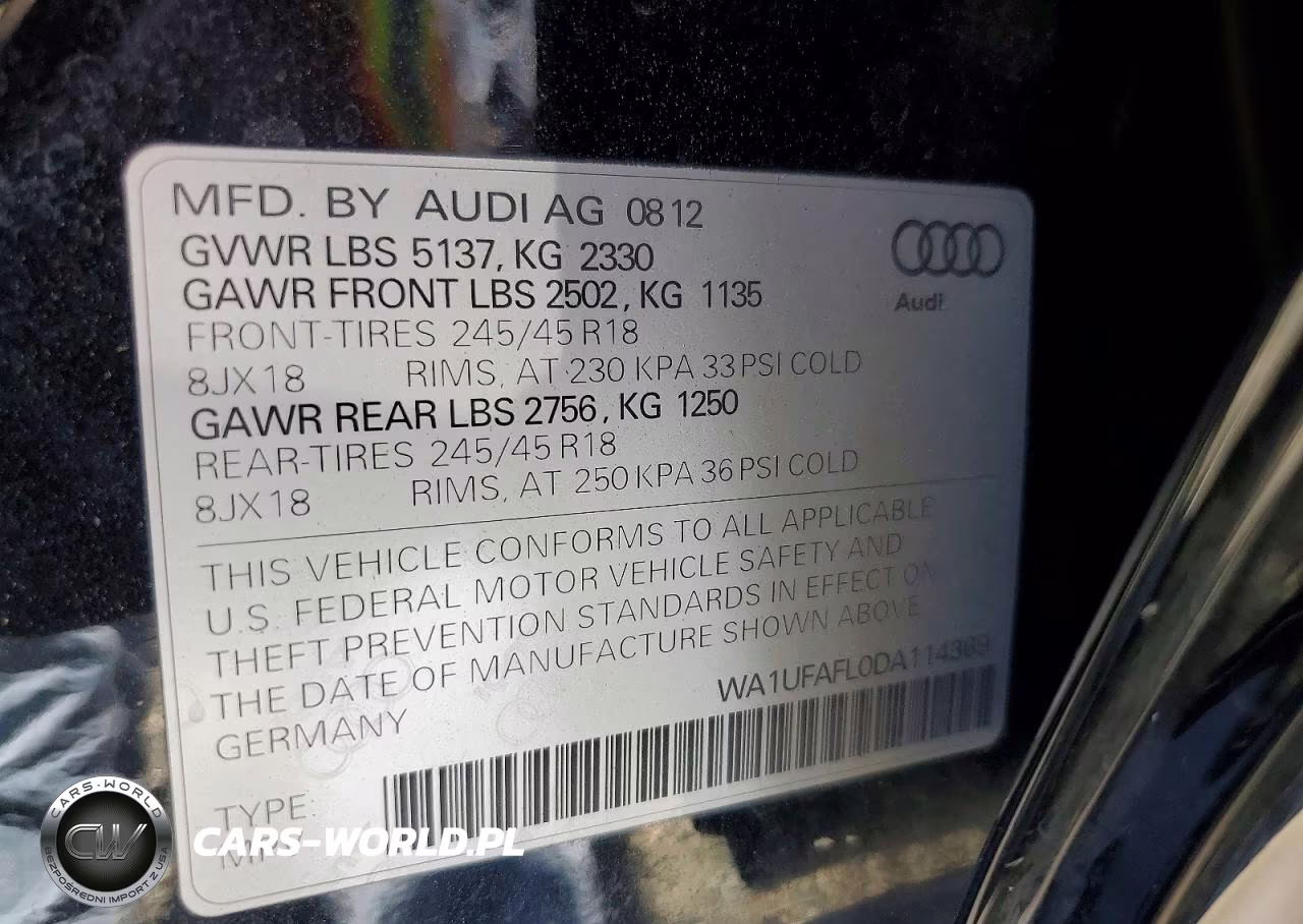 2013 Audi A4 Allroad Premium Plus VIN:WA1UFAFL0DA114369 - 12