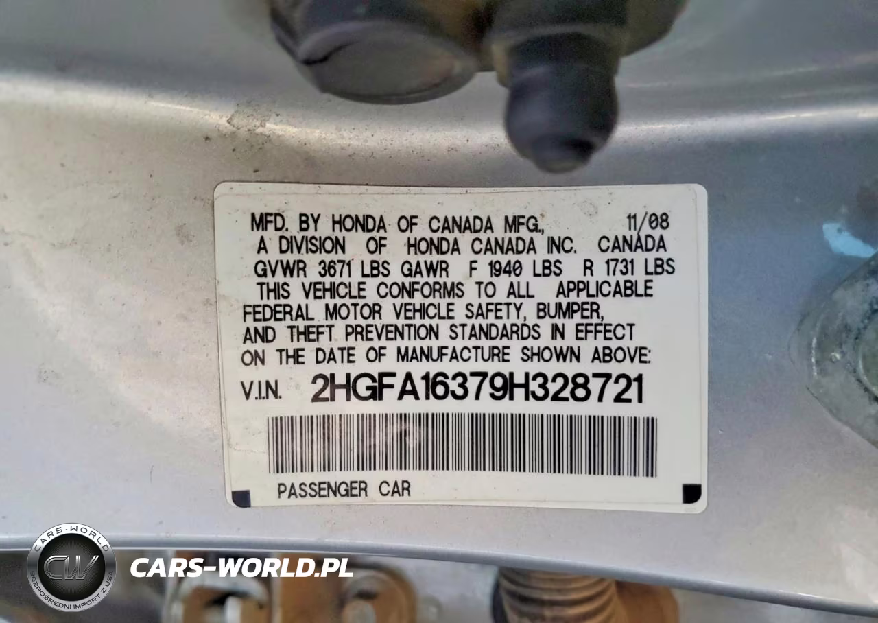 2009 Honda Civic Vp VIN:2HGFA16379H328721 - 12