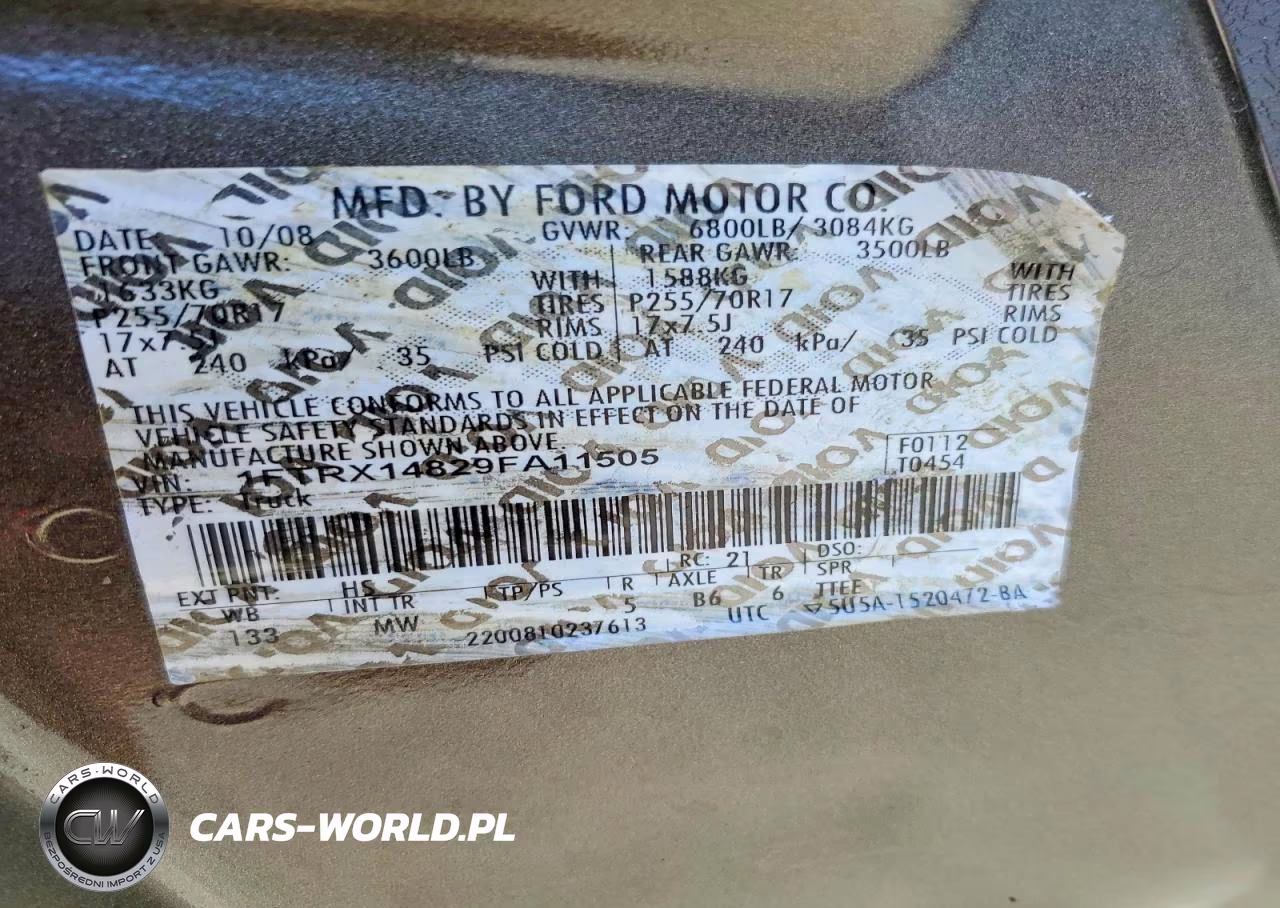 2009 Ford F150 Super Cab VIN:1FTRX14829FA11505 - 12