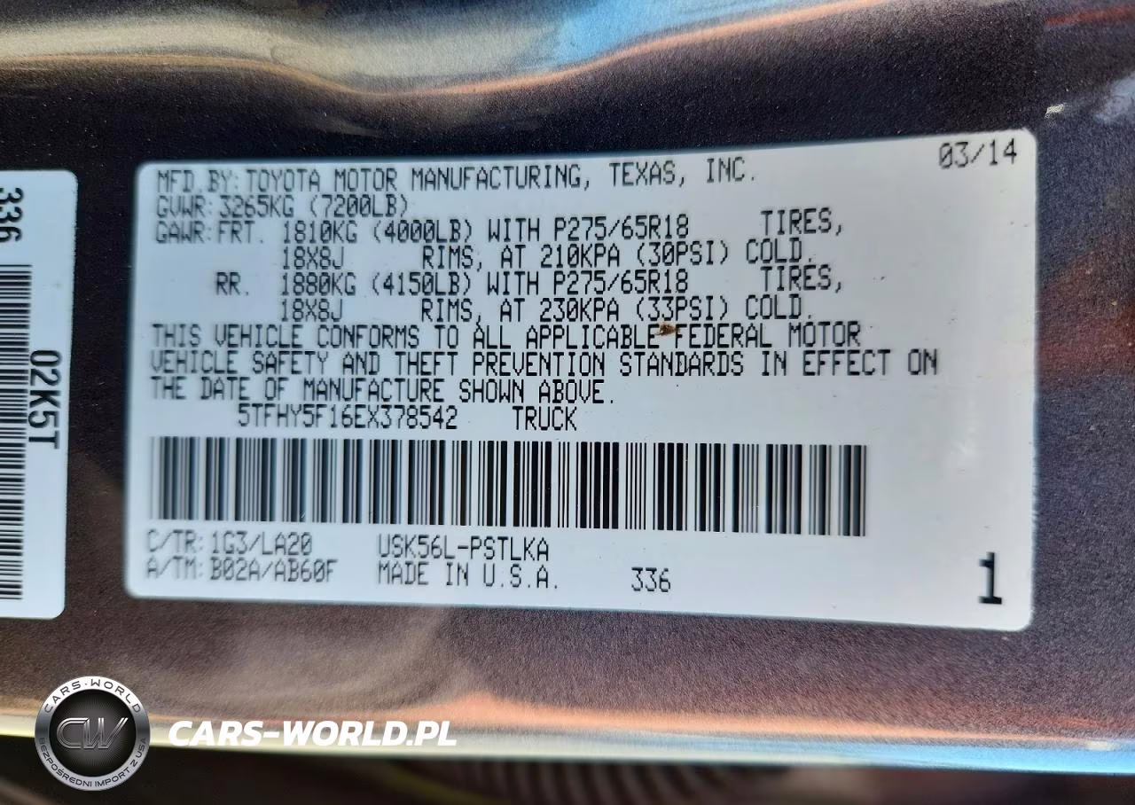 2014 Toyota Tundra Crewmax Limited VIN:5TFHY5F16EX378542 - 12