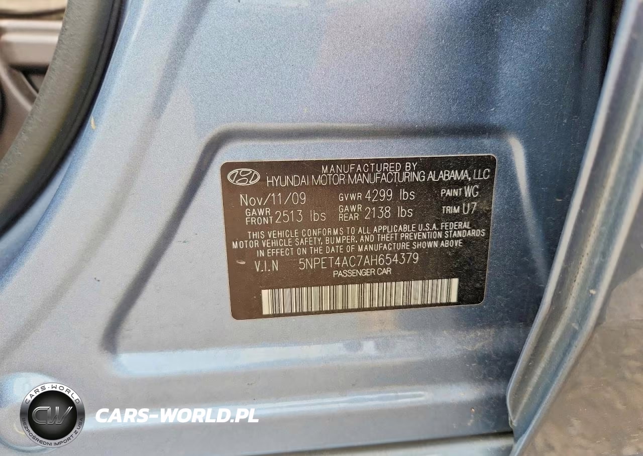 2010 Hyundai Sonata Gls VIN:5NPET4AC7AH654379 - 12