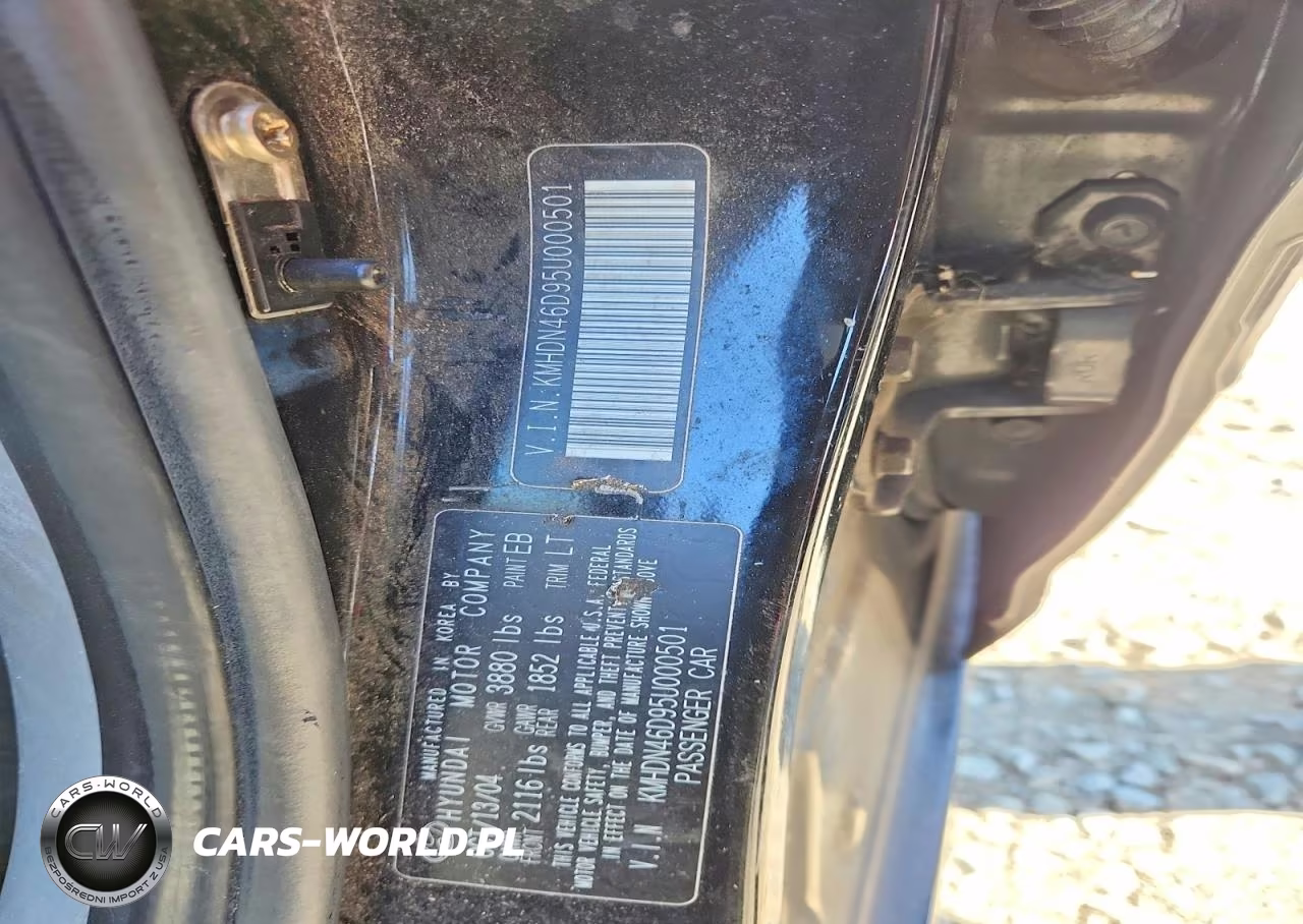 2005 Hyundai Elantra Gls VIN:KMHDN46D95U000501 - 12