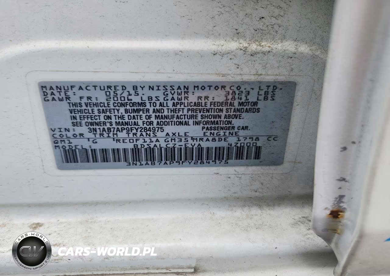 2015 Nissan Sentra S VIN:3N1AB7AP9FY284975 - 12