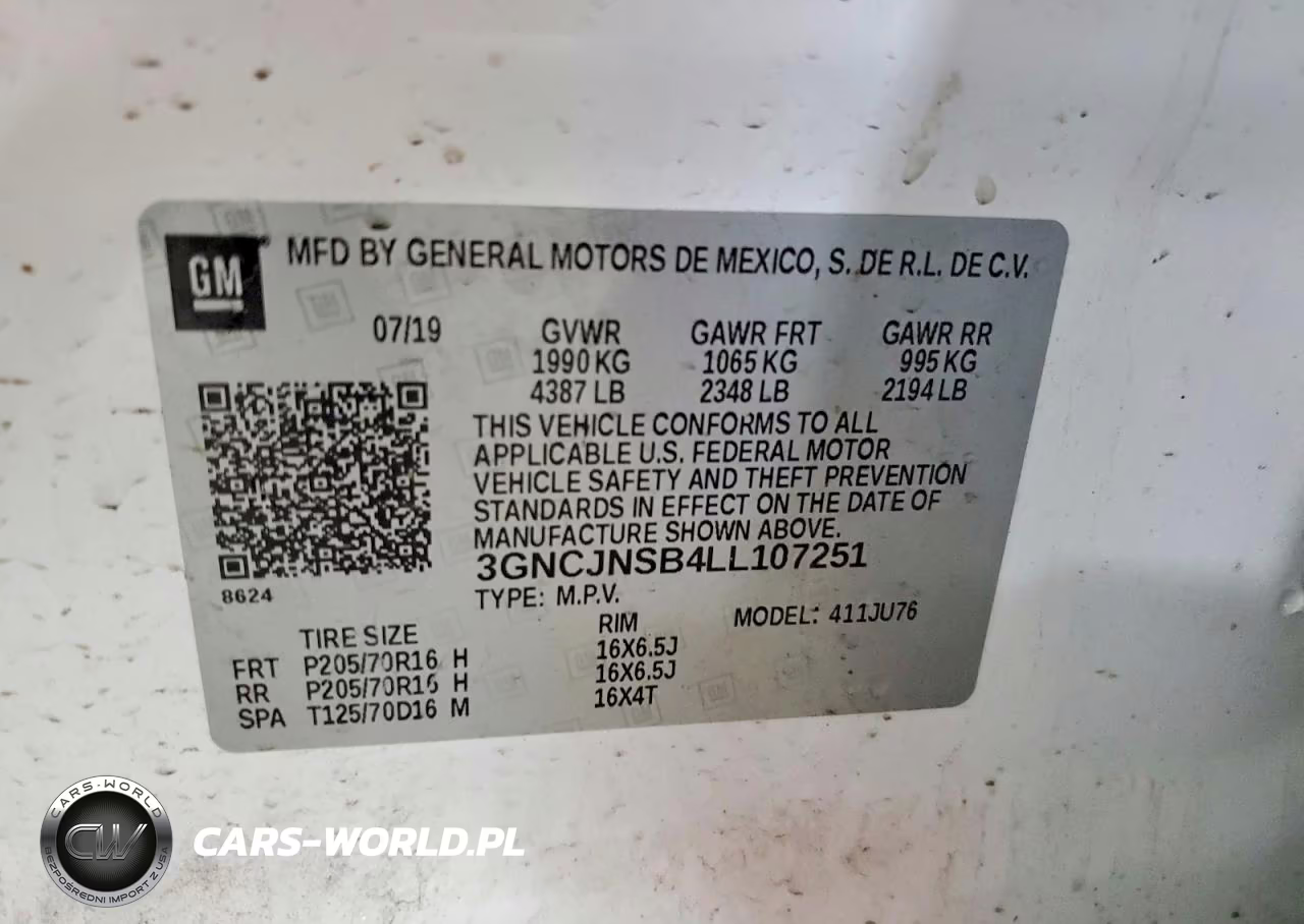 2020 Chevrolet Trax Ls VIN:3GNCJNSB4LL107251 - 13