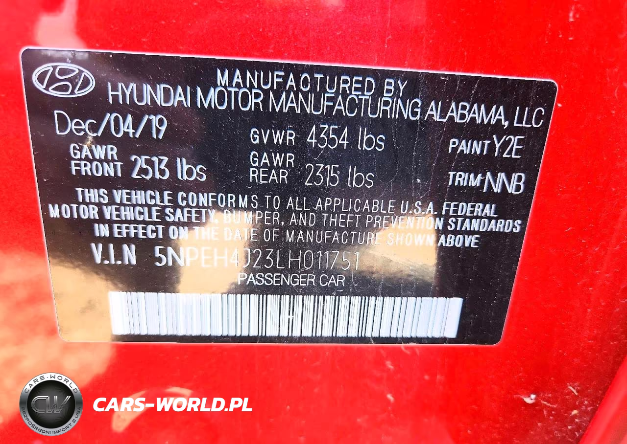 2020 Hyundai Sonata Limited VIN:5NPEH4J23LH011751 - 12