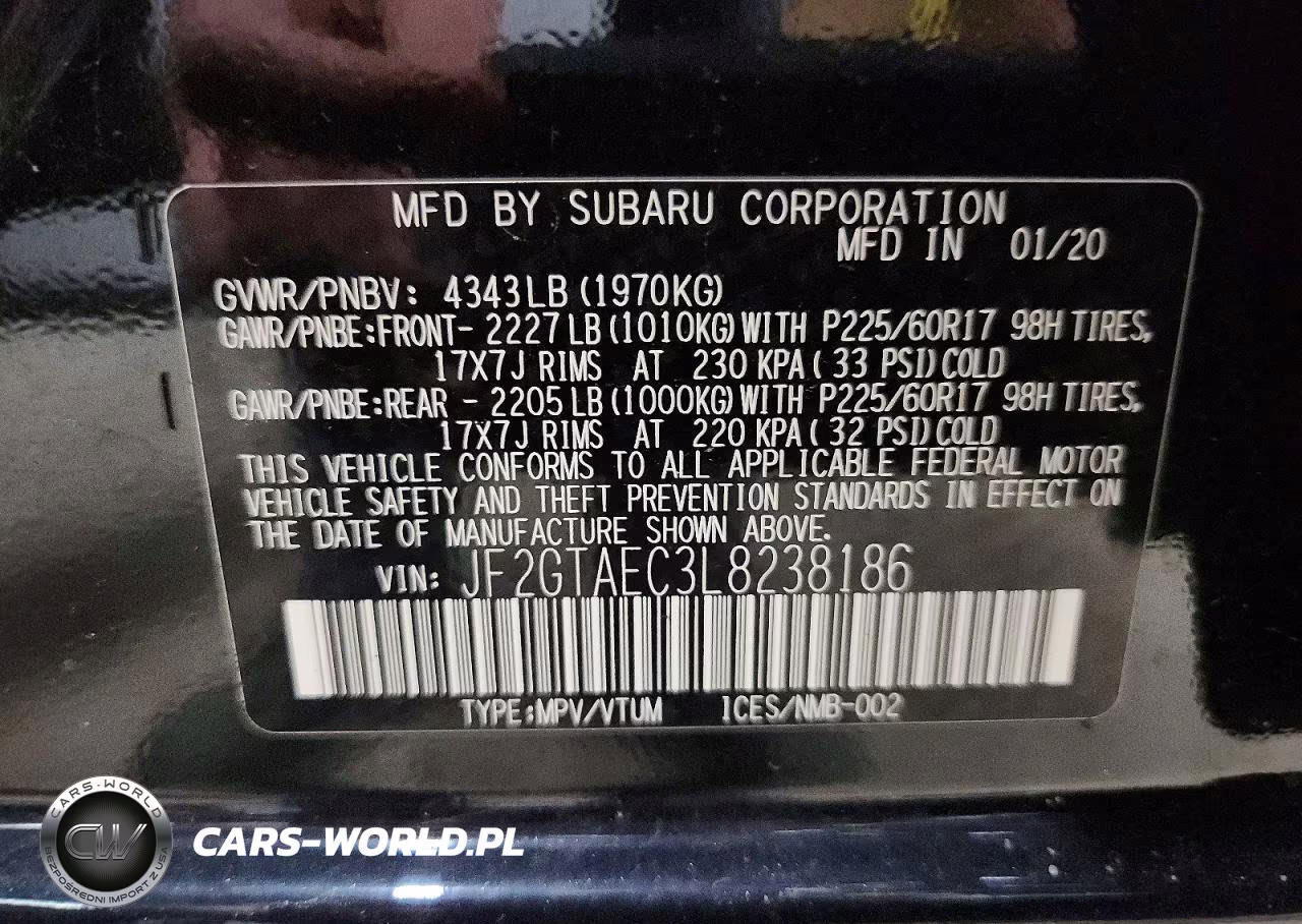 2020 Subaru Crosstrek Premium VIN:JF2GTAEC3L8238186 - 12