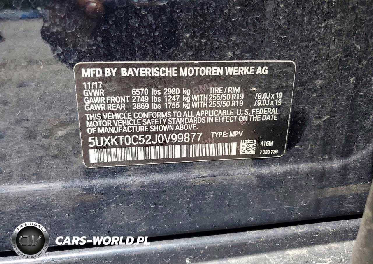 2018 BMW X5 VIN:5UXKT0C52J0V99877 - 13