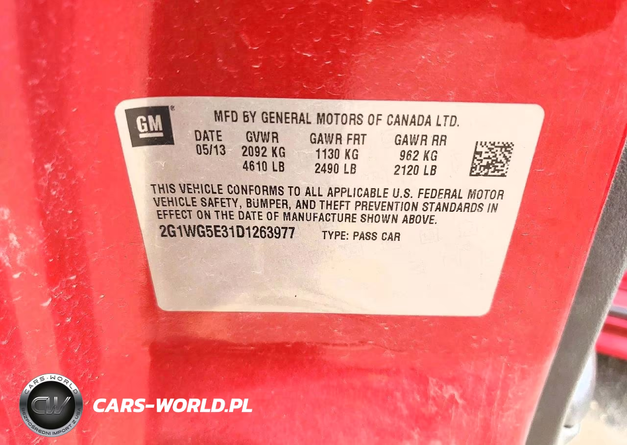 2013 Chevrolet Impala Lt VIN:2G1WG5E31D1263977 - 12