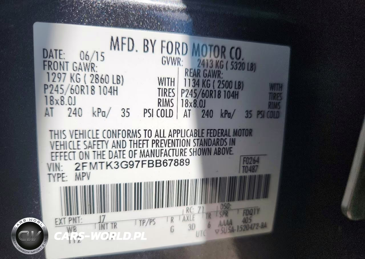 2015 Ford Edge Se VIN:2FMTK3G97FBB67889 - 13