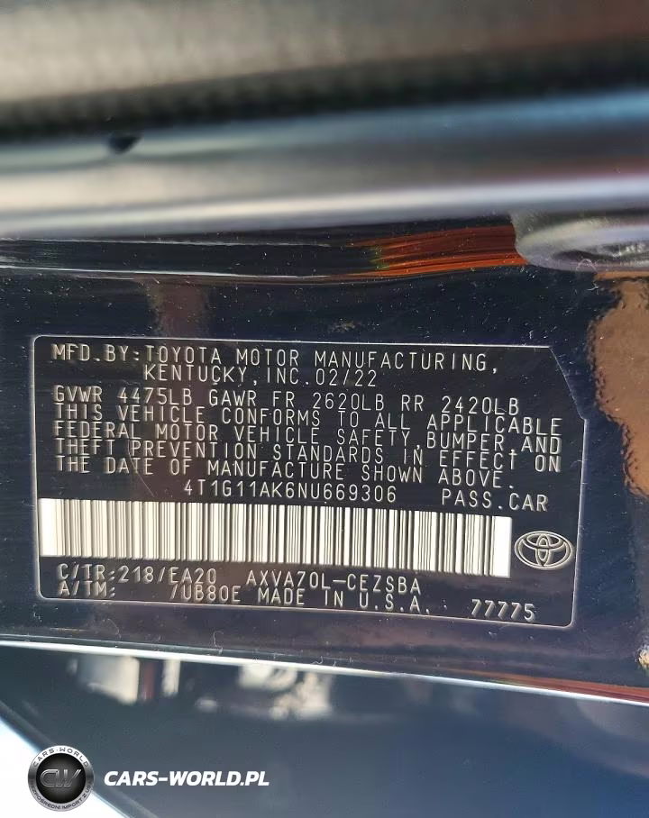 2022 Toyota Camry Se VIN:4T1G11AK6NU669306 - 12