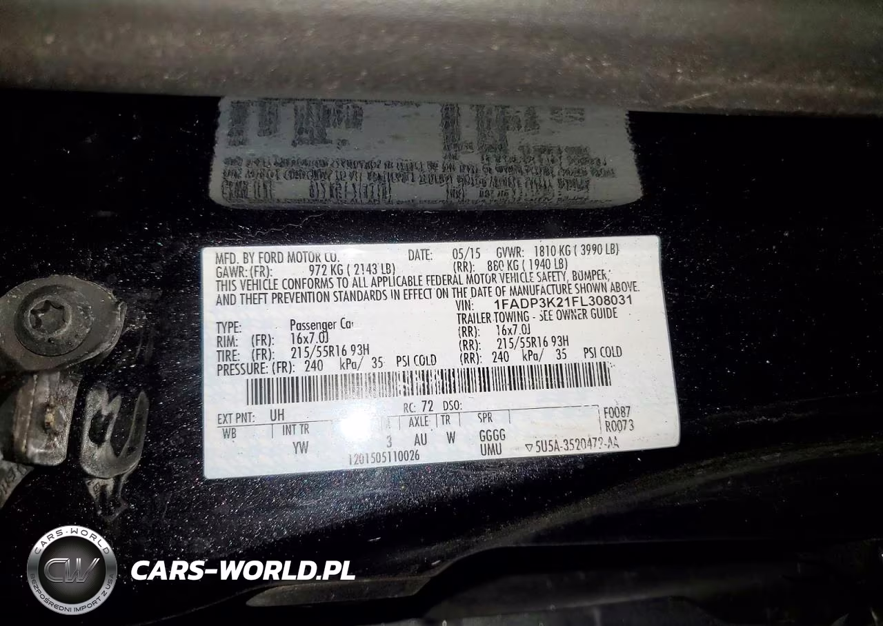 2015 Ford Focus Se VIN:1FADP3K21FL308031 - 12