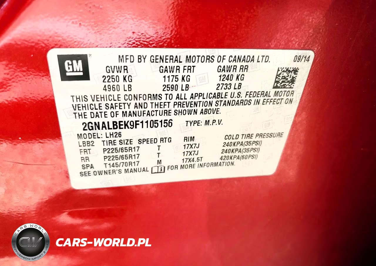 2015 Chevrolet Equinox Lt VIN:2GNALBEK9F1105156 - 13