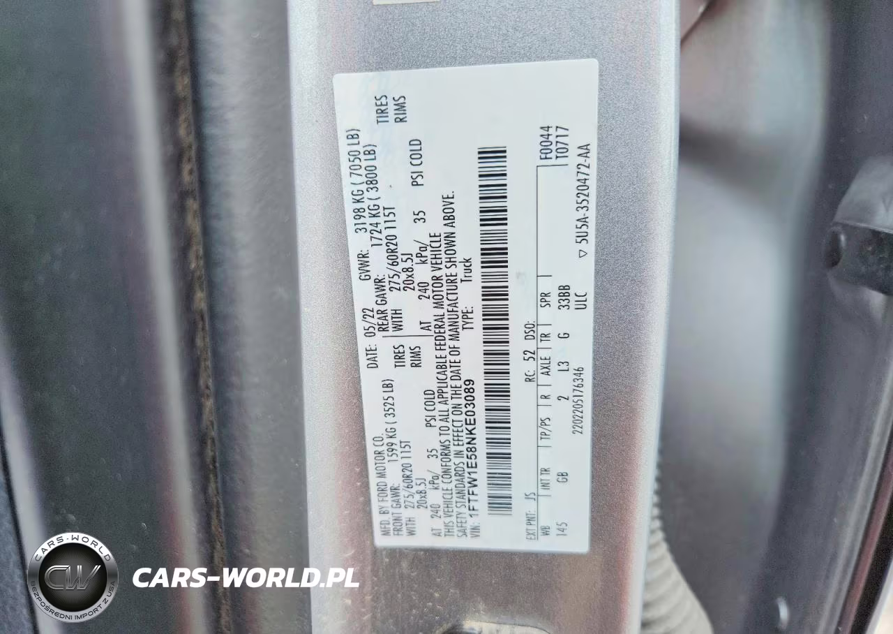2022 Ford F150 Supercrew VIN:1FTFW1E58NKE03089 - 13