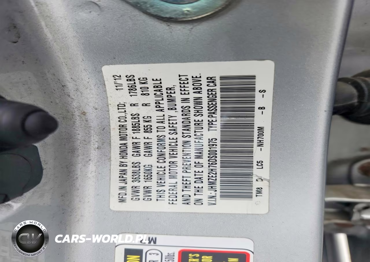 2013 Honda Insight Ex VIN:JHMZE2H76DS001975 - 12