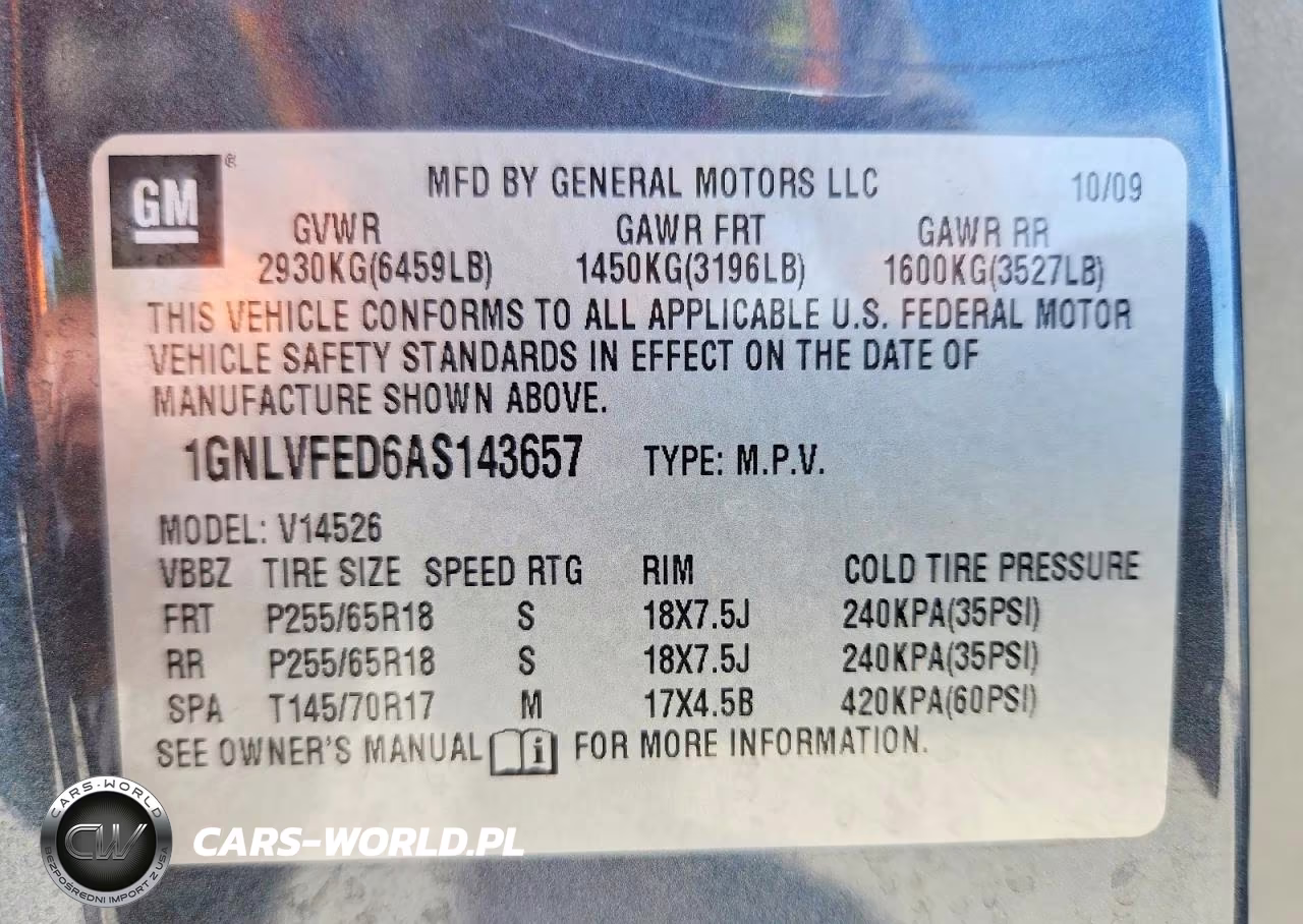 2010 Chevrolet Traverse Lt VIN:1GNLVFED6AS143657 - 13